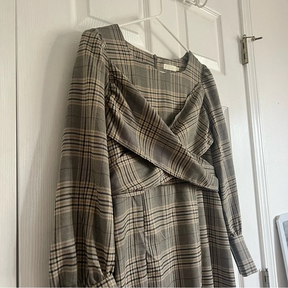 Japan Exclusive Plaid Long Sleeve Dress - Picture 2 of 9